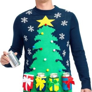 Tipsy Elves Men's Funny Ugly Christmas Sweaters - Tacky Holiday Sweaters for Men