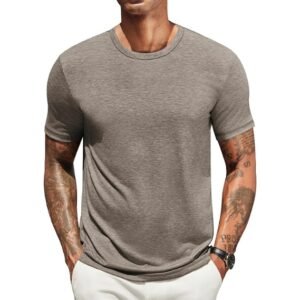 COOFANDY Men's Soft Crew Neck Short Sleeve T Shirts Casual Summer Basics