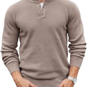 Men's Quarter Button Sweater