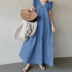Womens Sleeveless Denim Dress