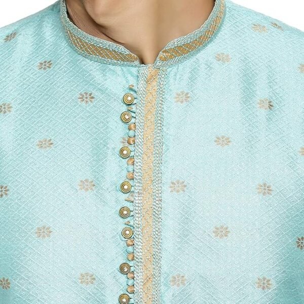 Men's Silk Printed Kurta