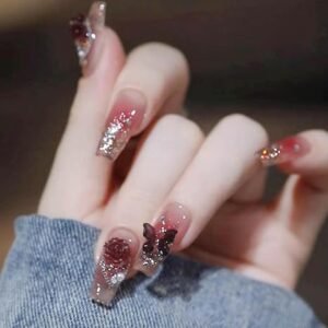 Bling Coffin Press on Nails