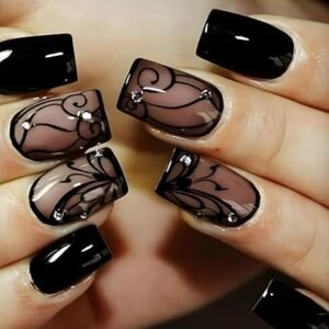 Black Press-On Nails