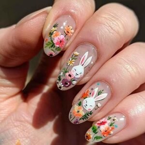 Easter Rabbit Press on Nails