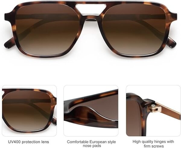 SOJOS Retro Aviator Sunglasses