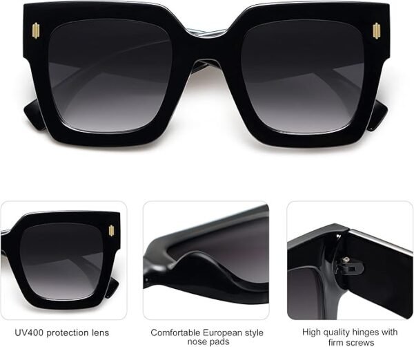 SOJOS Vintage Oversized Square Sunglasses