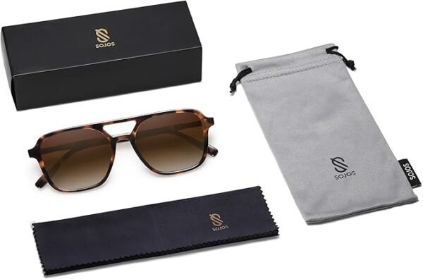 SOJOS Retro Aviator Sunglasses