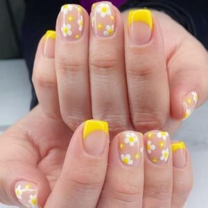 Flower Press on Nails