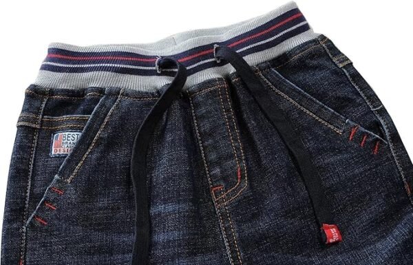Boys' Elastic Washed Pull On Straight Jeans